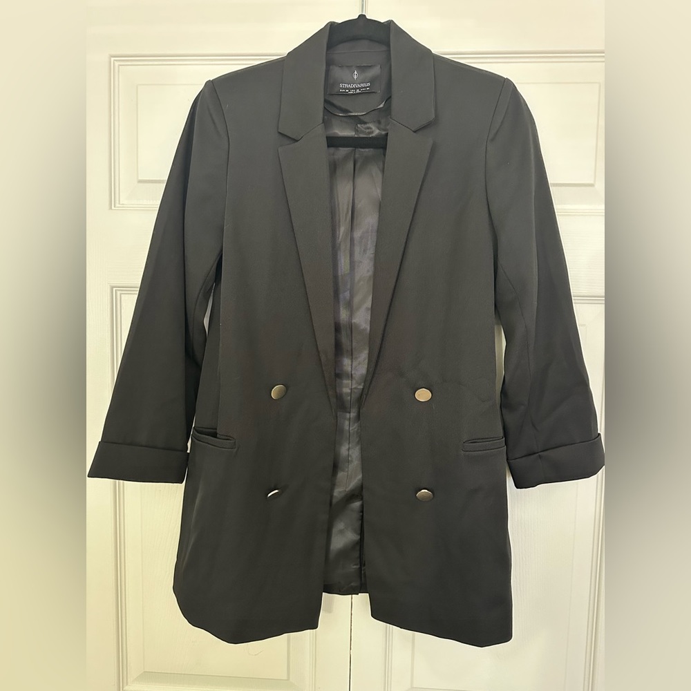 Stradivarius black blazer XS